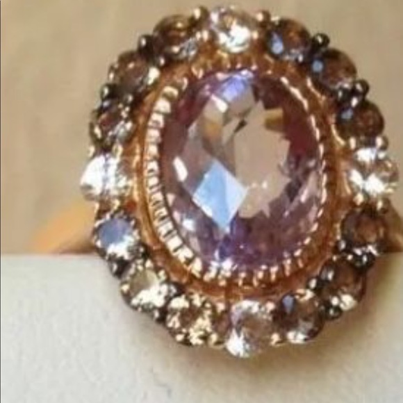 14kt leVian Strawberry Gold pink amethyst ring - Picture 2 of 8